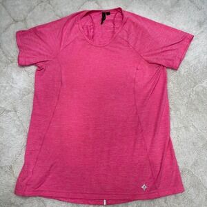 Specialized Shasta Womens Cycling Top L Neon Pink Heather Short Sleeve Bike Top